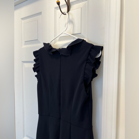 Navy Ruffle Sleeve Dress - Picture 7 of 9